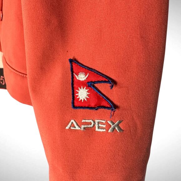 North Face Women's L 7 Summits Project Apex Jacket Orange Softshell Granola Girl - Picture 6 of 14